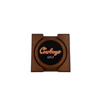 Load image into Gallery viewer, Smathers &amp; Branson Swinging Pete x Cowboys Golf Script Coaster Set
